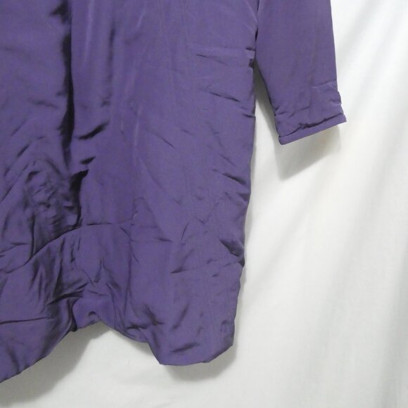 LAURA PETITES | large | Long Purple Winter Coat with Faux Fur Collar | GUC - Picture 15 of 16